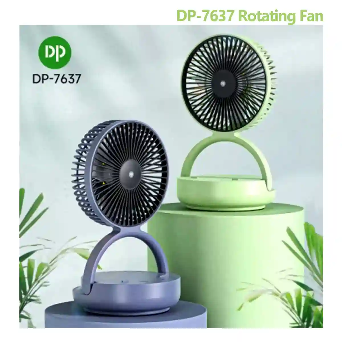 Dp-7637 Rechargeable Fan – Automatic Rotate System-8000 mAh Battery Long Time Backup. Dp-7637 Rechargeable Fan – Automatic Rotate System-8000 mAh Battery Long Time Backup.
